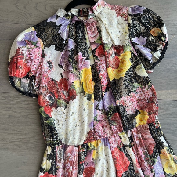 Dolce & Gabbana luminescent Floral Silk Dress Size 44 - Picture 2 of 5